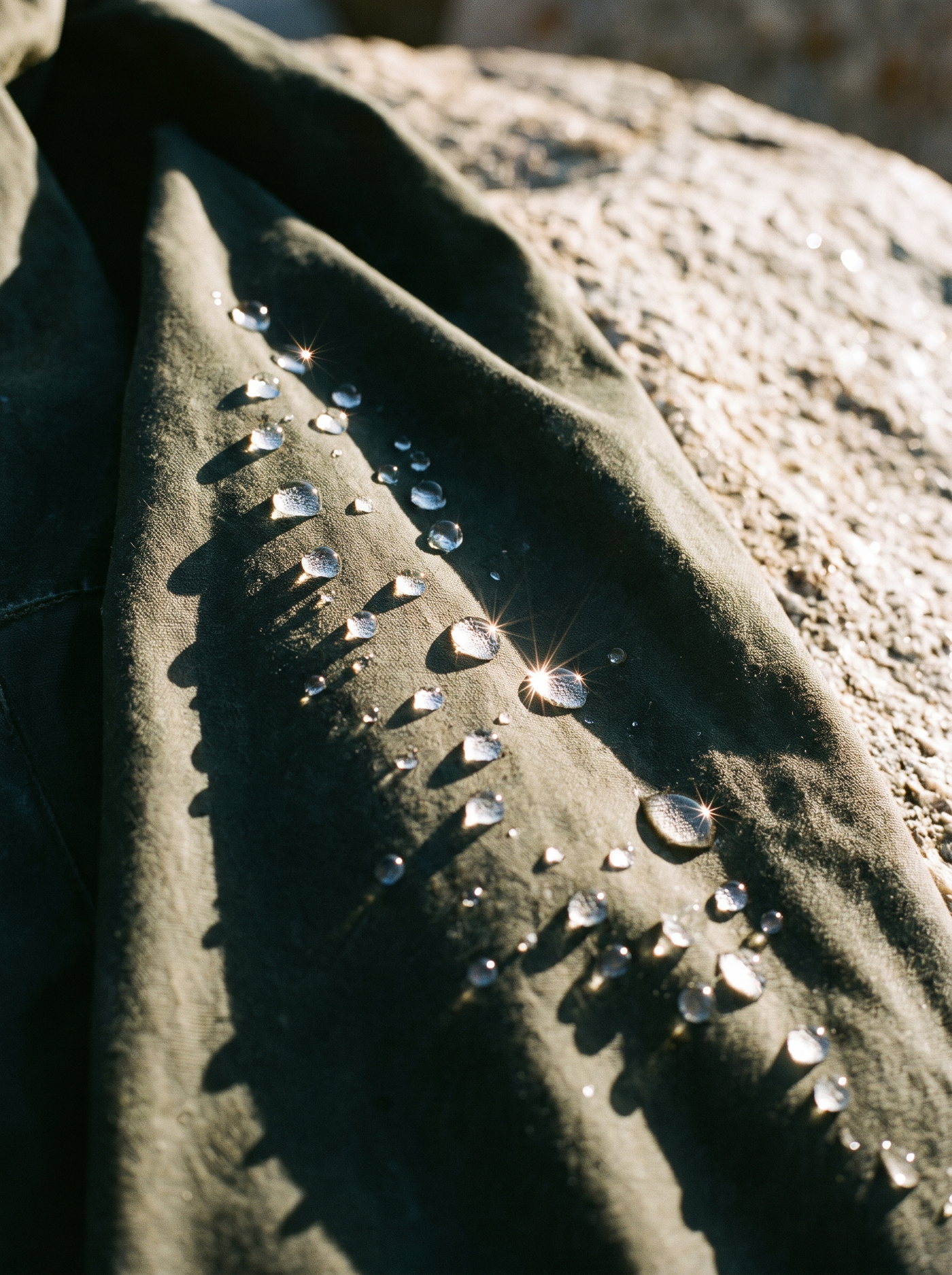 Wax and water do exactly this on skin: bead, shine, and leave. A film is not a meal.