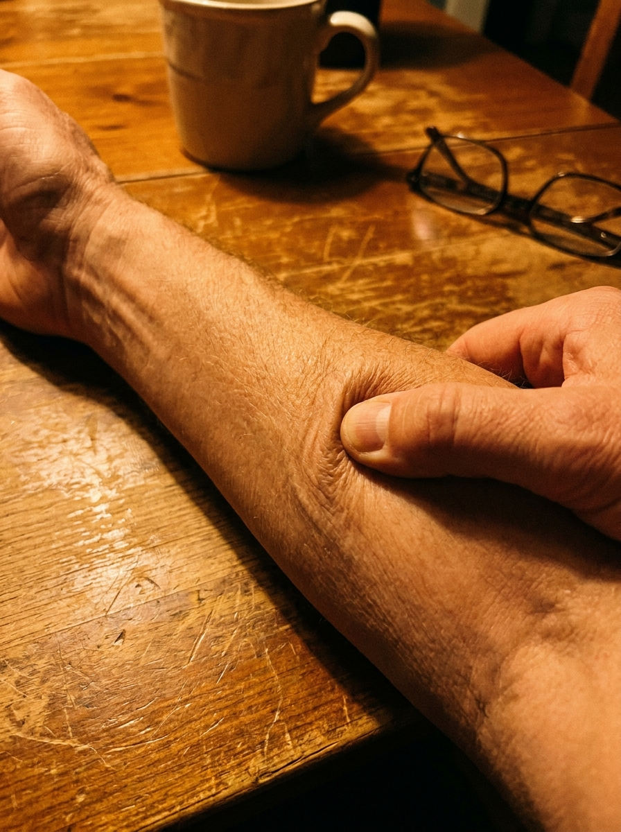 Three seconds of pressure, then count. The kitchen-table test is free, private, and immune to marketing.