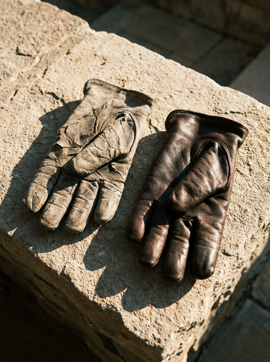The old leather-worker's rule: you cannot paint dryness away. You feed it, or it cracks.