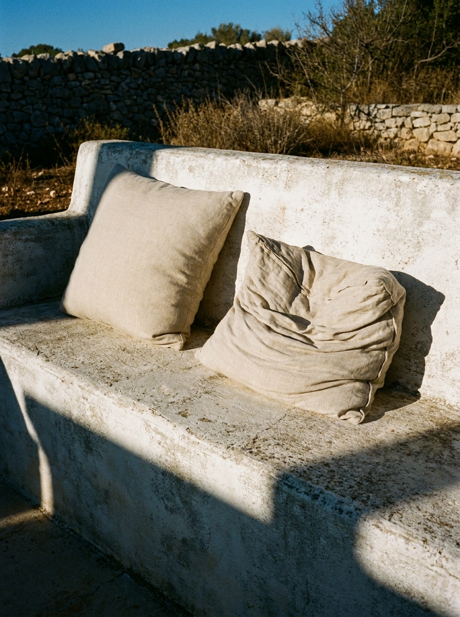The fabric on the right is not older than the fabric on the left. It has simply lost what was beneath it.