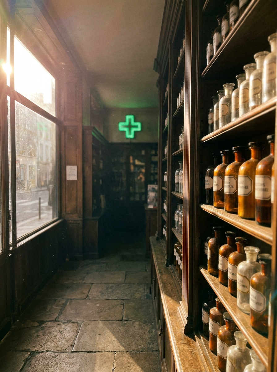 The body aisle in a French pharmacy. Not a cream in sight — and that, our reader wrote, is not an accident of taste. It's a different theory of skin.