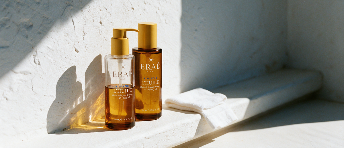 two bottles on a bathroom shelf, one open at halfway, one still sealed behind it, day seven, morning light